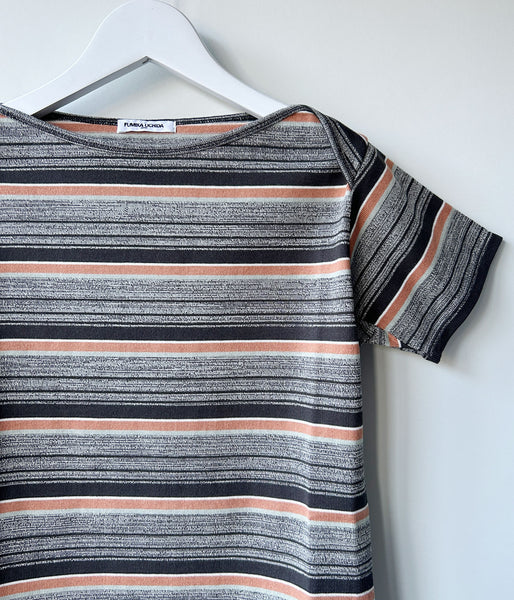 FUMIKA_UCHIDA/GRANDRELLE MULTI STRIPE T-SHIRT(BLACK)