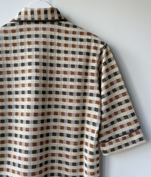 FUMIKA_UCHIDA/PLAID JERSEY POLO(CREAM)