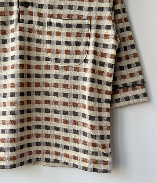 FUMIKA_UCHIDA/PLAID JERSEY POLO(CREAM)