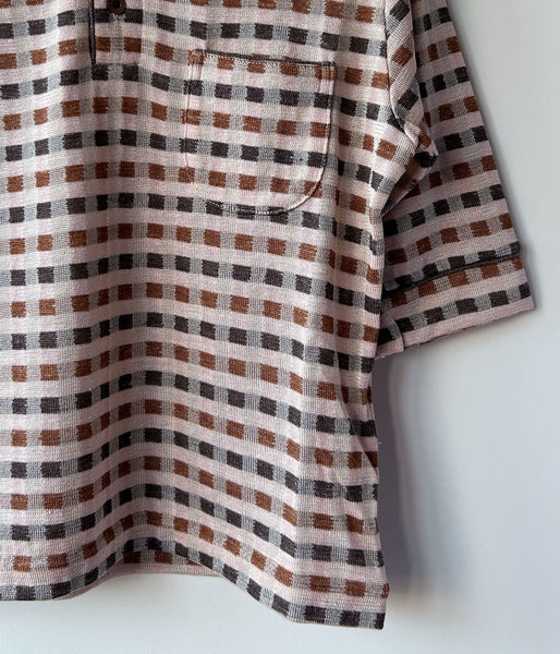 FUMIKA_UCHIDA/PLAID JERSEY POLO(POWDER PINK)