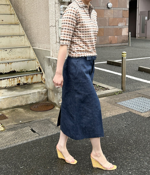 FUMIKA_UCHIDA/PLAID JERSEY POLO(POWDER PINK)
