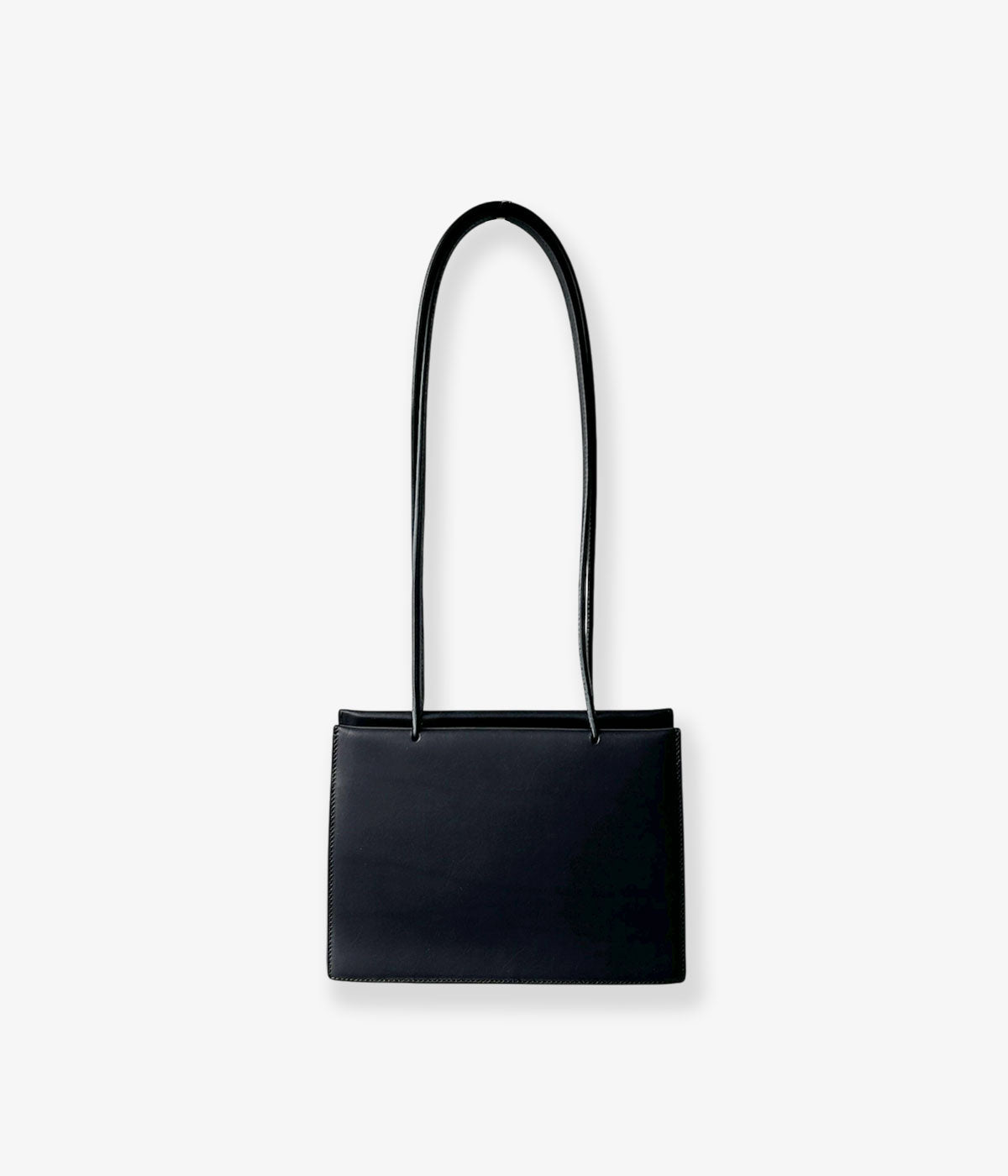 Aeta/GE SQUARE-SHAPED TOTE BAG LONG HANDLE S(BLACK)