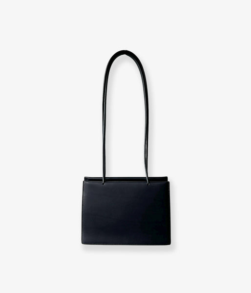 Aeta/GE SQUARE-SHAPED TOTE BAG LONG HANDLE S(BLACK)