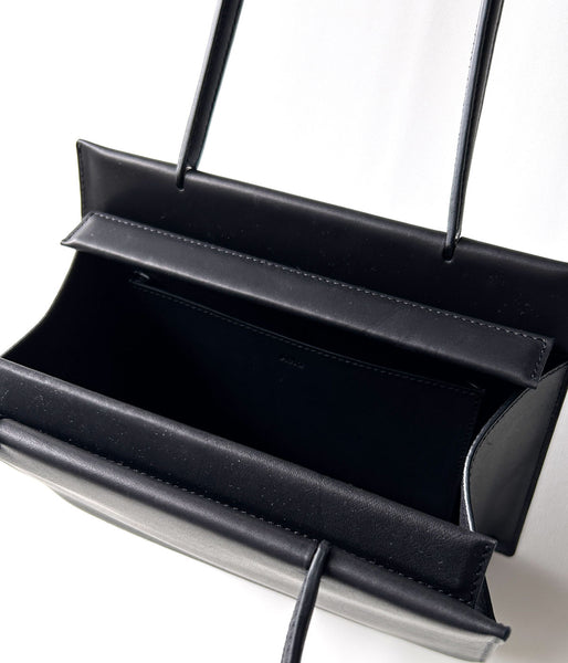 Aeta/GE SQUARE-SHAPED TOTE BAG LONG HANDLE S(BLACK)