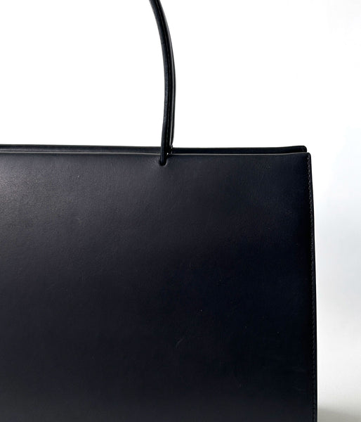 Aeta/GE SQUARE-SHAPED TOTE SHORT HANDLE M(BLACK)