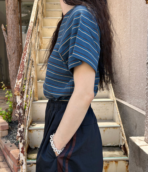 PHEENY/MULTI-BORDER BABY TEE(BLUE)