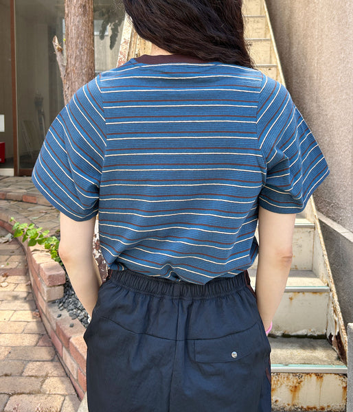 PHEENY/MULTI-BORDER BABY TEE(BLUE)