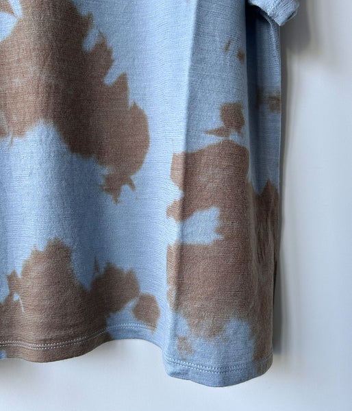 PHEENY/MERINO WOOL DYED S/S TEE(BLUE)