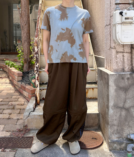 PHEENY/MERINO WOOL DYED S/S TEE(BLUE)