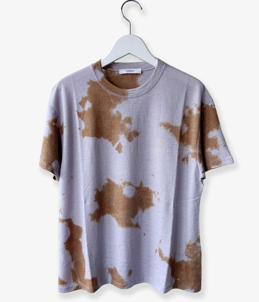 PHEENY/MERINO WOOL DYED S/S TEE(LAVENDER)