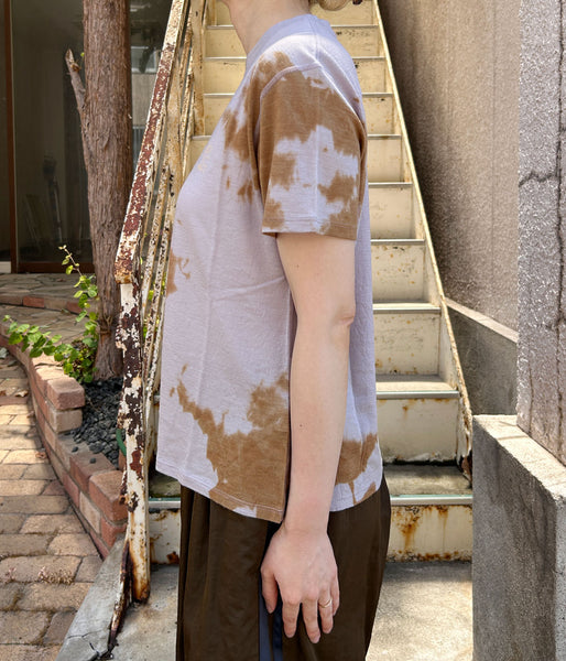 PHEENY/MERINO WOOL DYED S/S TEE(LAVENDER)