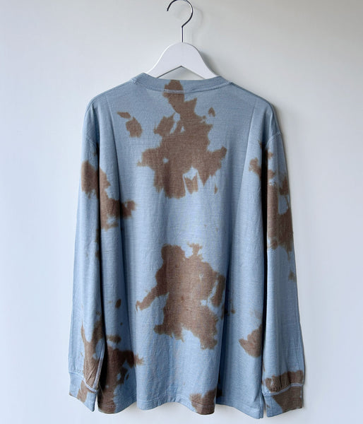 PHEENY/MERINO WOOL DYED L/S TEE(BLUE)