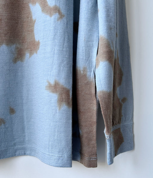 PHEENY/MERINO WOOL DYED L/S TEE(BLUE)