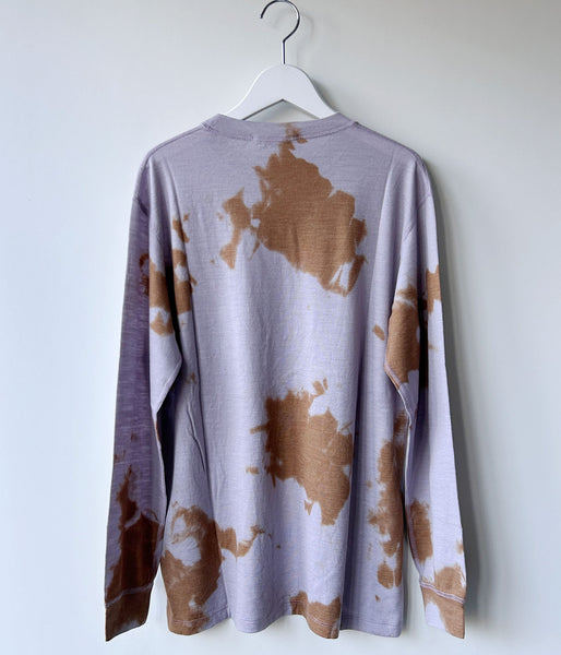 PHEENY/MERINO WOOL DYED L/S TEE(LAVENDER)