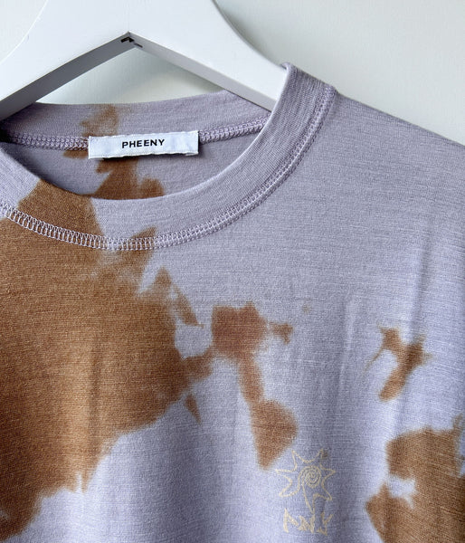 PHEENY/MERINO WOOL DYED L/S TEE(LAVENDER)