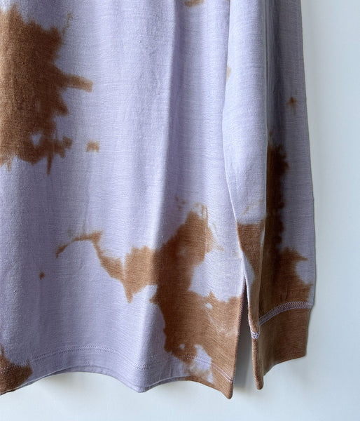 PHEENY/MERINO WOOL DYED L/S TEE(LAVENDER)