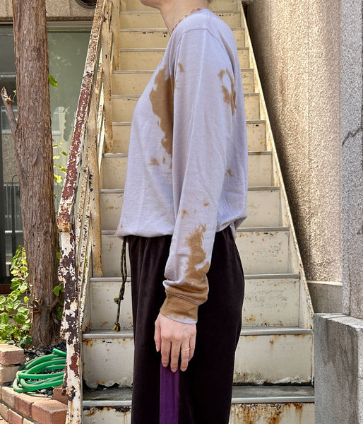 PHEENY/MERINO WOOL DYED L/S TEE(LAVENDER)