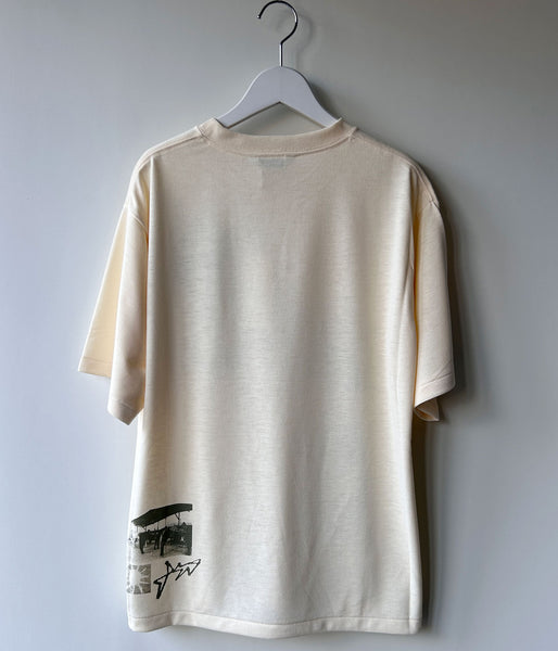 PHEENY/RECYCLED POLYESTER PHOTO S/S TEE(BEIGE)