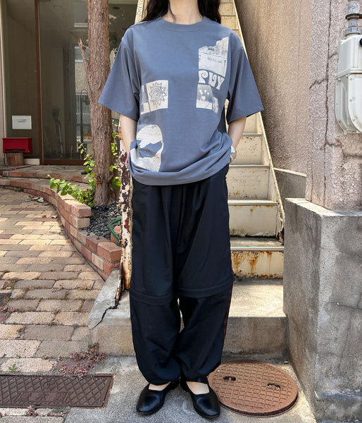 PHEENY/NYLON VAZZERO CONVERTIBLE WIDE PANTS(NAVY)