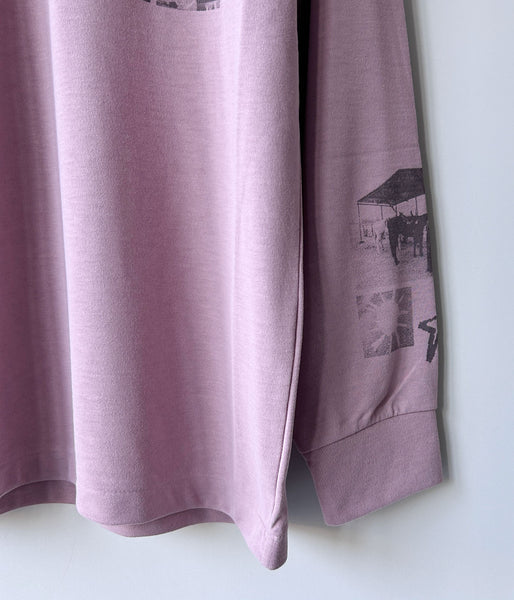 PHEENY/RECYCLED POLYESTER PHOTO L/S TEE(PINK)