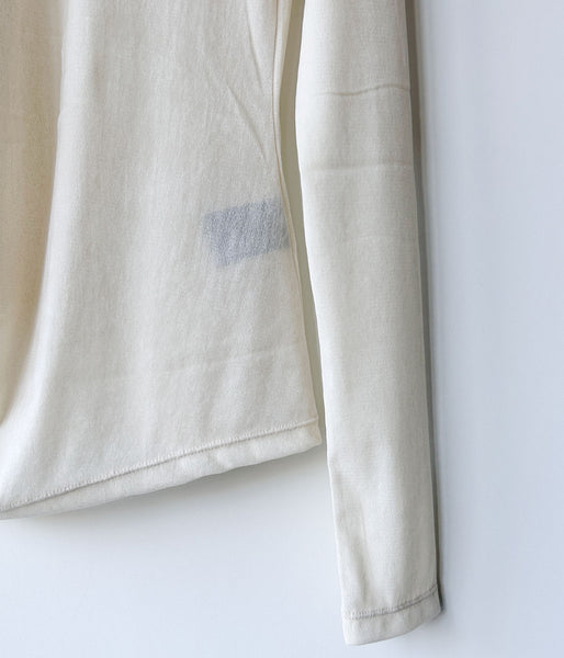 PHEENY/SHEER VELVET FLOCKED TULLE L/S TOP(IORY)