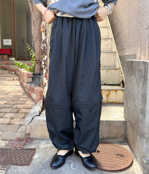 PHEENY/NYLON VAZZERO CONVERTIBLE WIDE PANTS(NAVY)