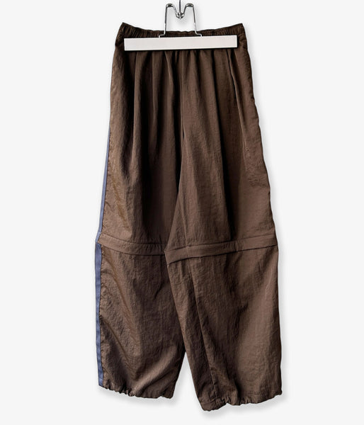 PHEENY/NYLON VAZZERO CONVERTIBLE WIDE PANTS(BROWN)