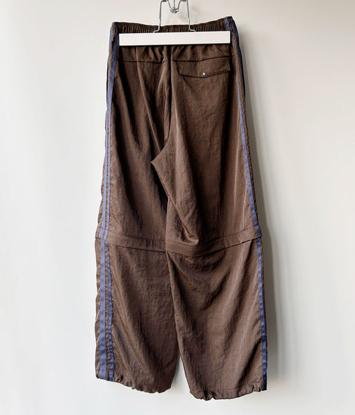 PHEENY/NYLON VAZZERO CONVERTIBLE WIDE PANTS(BROWN)