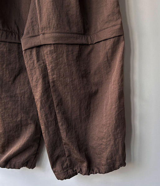 PHEENY/NYLON VAZZERO CONVERTIBLE WIDE PANTS(BROWN)