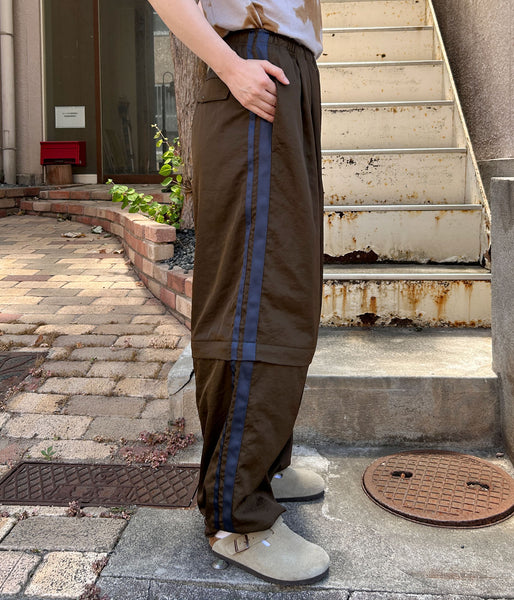PHEENY/NYLON VAZZERO CONVERTIBLE WIDE PANTS(BROWN)