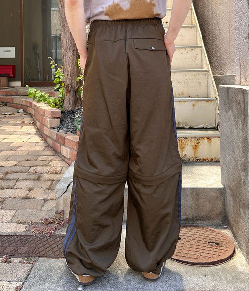 PHEENY/NYLON VAZZERO CONVERTIBLE WIDE PANTS(BROWN)