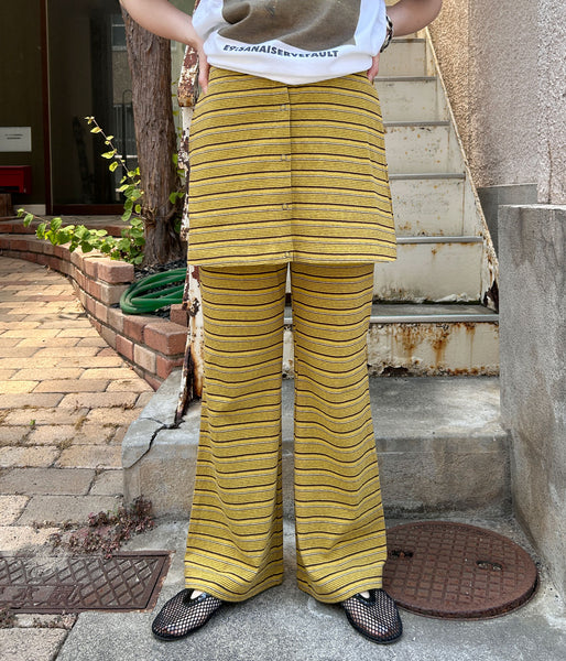 PHEENY/MULTI-BORDER LAYERED PANTS(YELLOW)