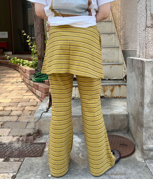 PHEENY/MULTI-BORDER LAYERED PANTS(YELLOW)