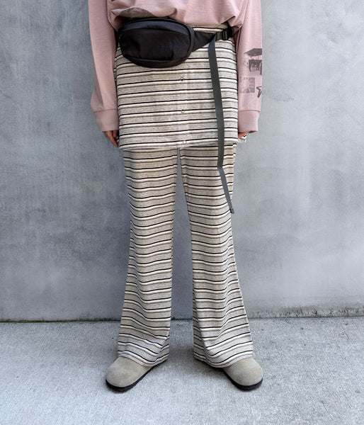 PHEENY/MULTI-BORDER LAYERED PANTS(IVORY)
