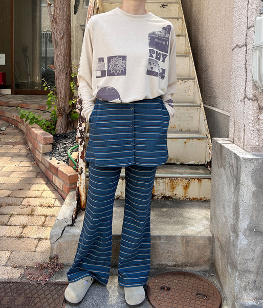 PHEENY/RECYCLED POLYESTER PHOTO L/S TEE(BEIGE)