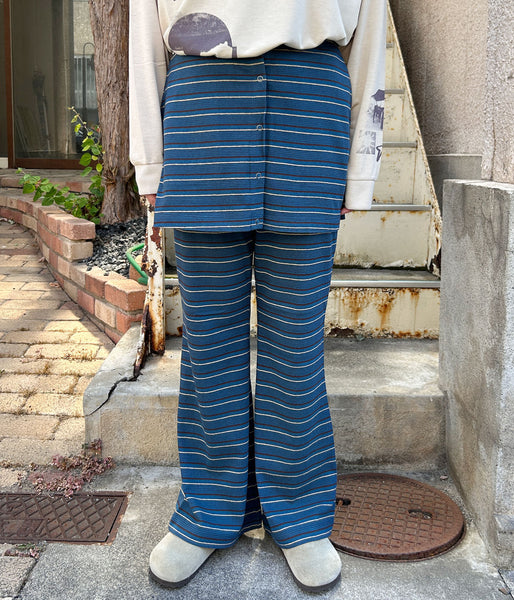 PHEENY/MULTI-BORDER LAYERED PANTS(BLUE)