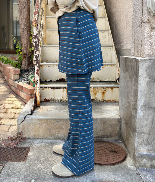 PHEENY/MULTI-BORDER LAYERED PANTS(BLUE)