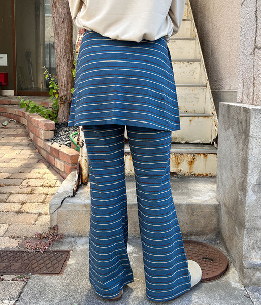 PHEENY/MULTI-BORDER LAYERED PANTS(BLUE)
