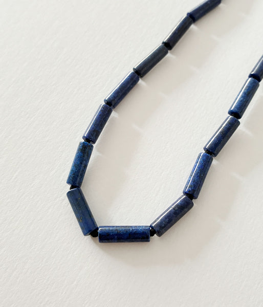 R.ALAGAN/SMALL TUBE LAPIS NECKLACE