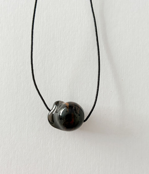 R.ALAGAN/DISTORTED STONE CHOKER(MAHOGANY)