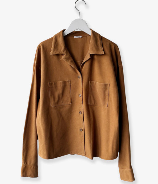 nowos/SUEDE SHIRT(BEIGE)