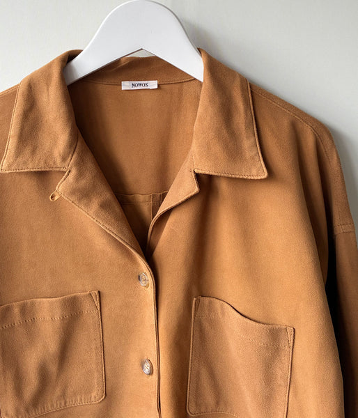 nowos/SUEDE SHIRT(BEIGE)