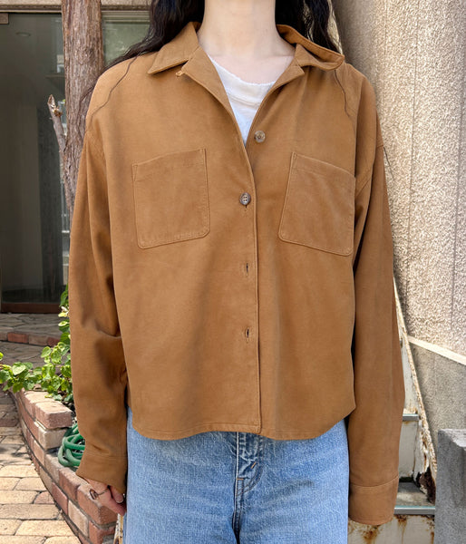 nowos/SUEDE SHIRT(BEIGE)