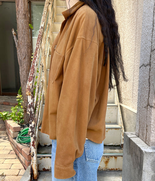 nowos/SUEDE SHIRT(BEIGE)