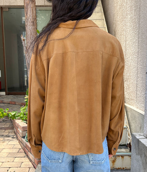 nowos/SUEDE SHIRT(BEIGE)