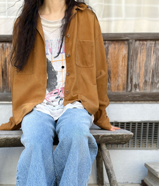 nowos/SUEDE SHIRT(BEIGE)