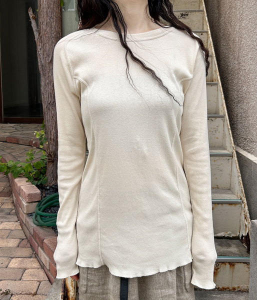 nowos/LONG SLEEVE TOP(IVORY)