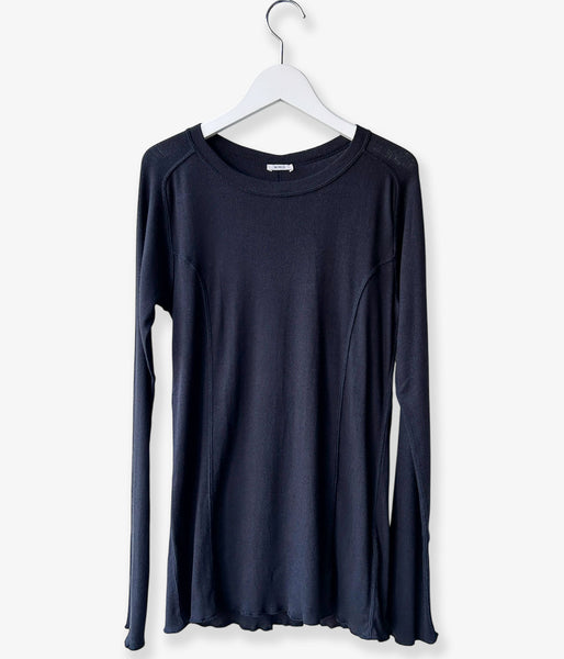 nowos/LONG SLEEVE TOP(BLACK)