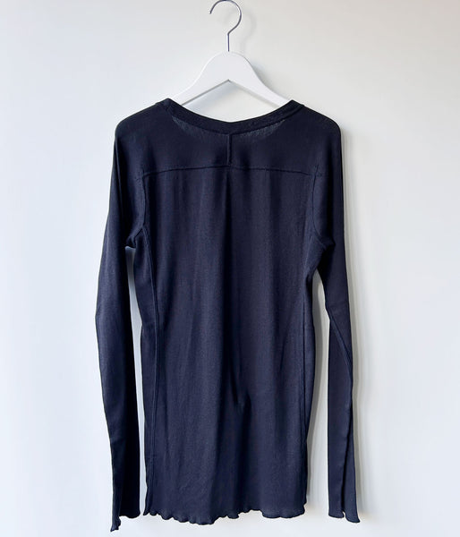 nowos/LONG SLEEVE TOP(BLACK)