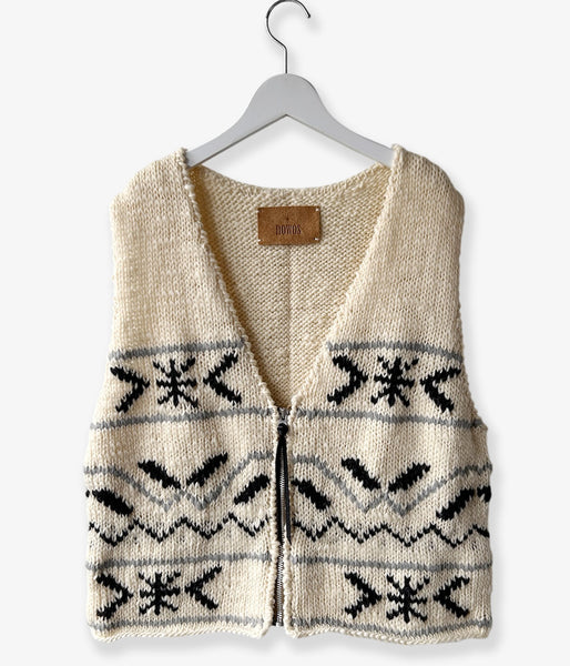 nowos/KNIT VEST(IVORY)